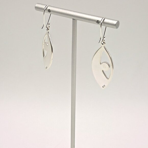 Rainbow Tear Drop Statement Earrings - Lab Grown Opal Sterling Silver for her - Picture 6 of 7